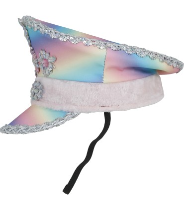 GORRA POLICIA MULTICOLOR CON CINTA ROSA